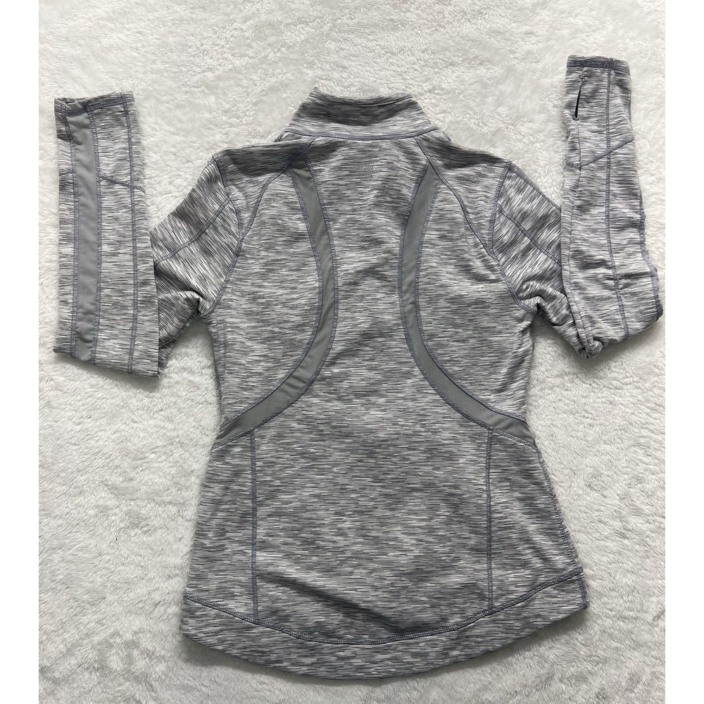 Tangerine Women's MedFull-Zip Active Jacket Mesh Insert Stone Gray Black Workout